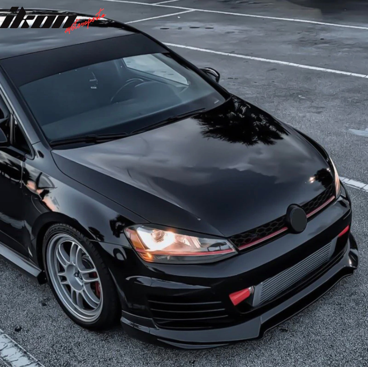 2014-2018 IKON motorsports Volkswagen GTI MK7 RG Style Front Bumper Lip Carbon Fiber