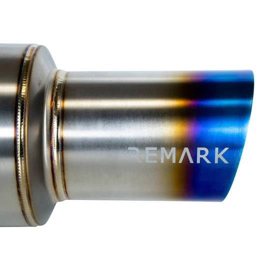 Remark R1-Spec Catback Exhaust Titanium Muffler Section w/ Burnt Tip  - 2015-2021 Subaru WRX / STI