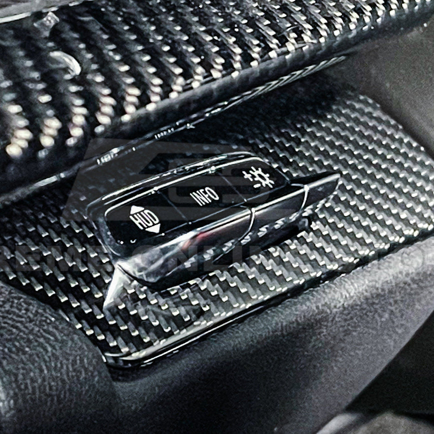Corvette C8 DRY CARBON FIBER HUD Headlight Switch Button Panel Cover
