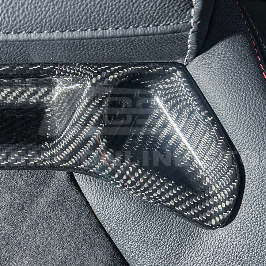 2020-Up Toyota Supra Carbon Fiber Seat Chrome Delete Cover