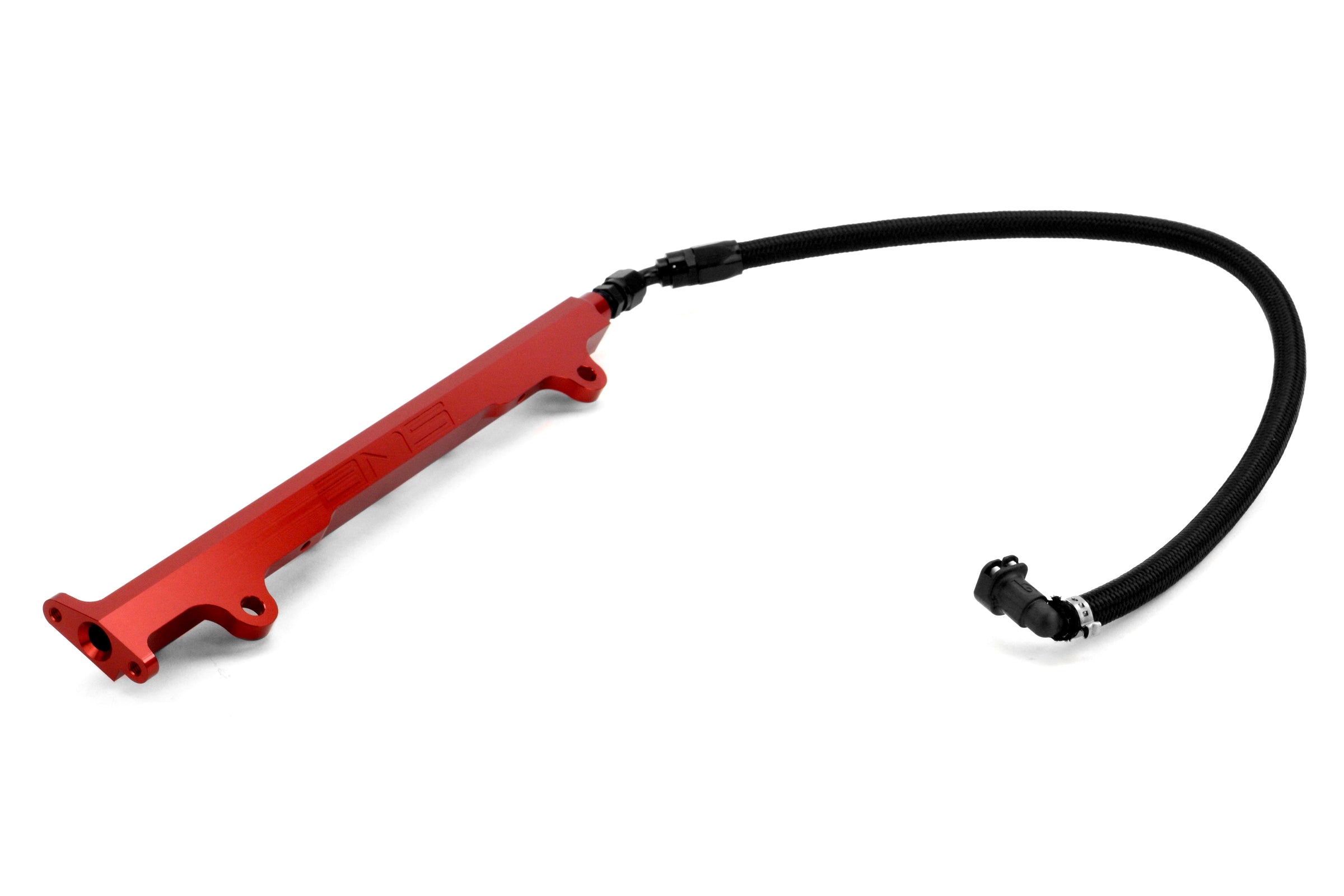AMS Fuel Rail w/ Pulsation Damper Red - 2008-2015 Mitsubishi Evo X