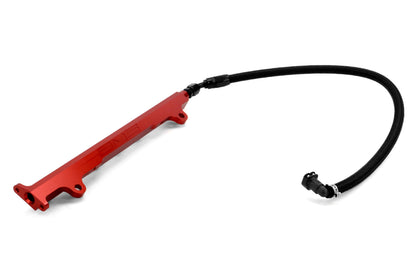 AMS Fuel Rail w/ Pulsation Damper Red - 2008-2015 Mitsubishi Evo X