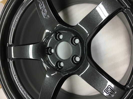 Rays Gram Lights 57CR Subispeed Exclusive Glass Black 18x9.5 +38mm 5x114.3 (Single Wheel) - 2015-2024 Subaru WRX / 2015-2021 STI / 2019-2024 Forester