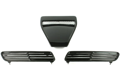 Seibon Carbon Fiber OE Style Hood Scoop - 2008-2015 Mitsubishi Evo X
