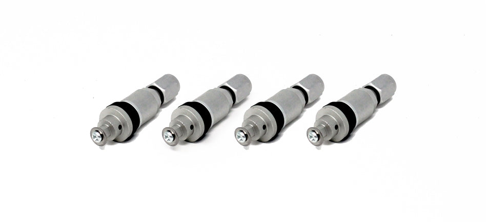 Torque Solution Billet TPMS Valve Stem Set Silver - 2008-2021 Subaru WRX / STI / 2008-2019 Forester / 2008-2020 Legacy / 2008-2014 Tribeca 2013-2015 Crosstrek XV