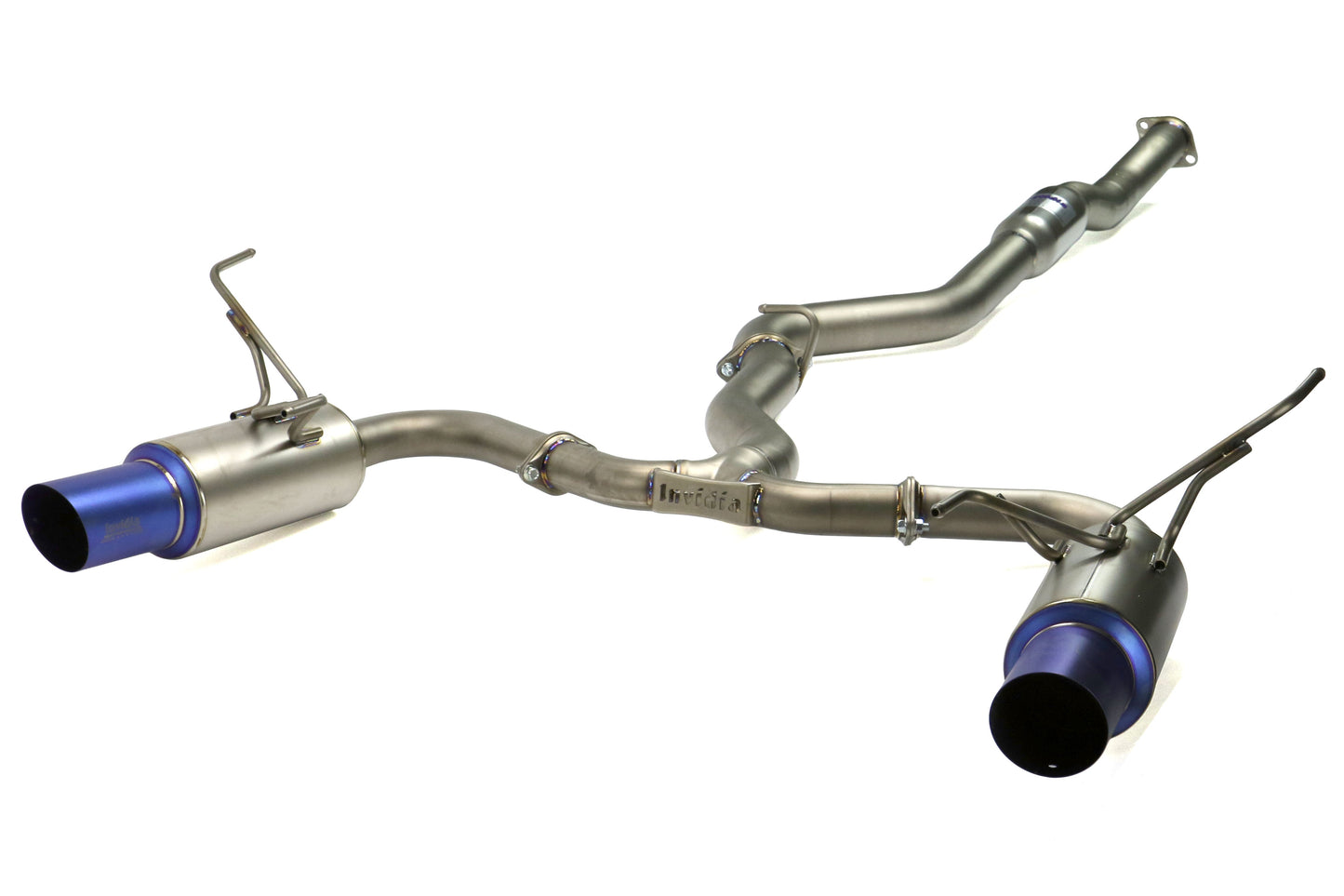 Invidia N1 Full Titanium Catback Exhaust System - Full Blue Tips - 2008-2014 Subaru WRX Sedan / 2008-2014 STI Sedan