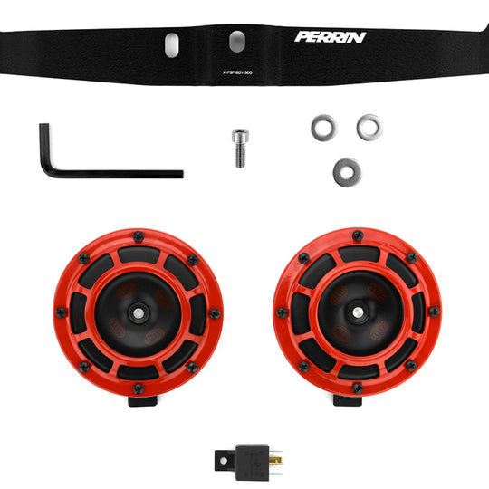 Hella Horns with Perrin Bracket - 2002-2007 Subaru WRX / STI