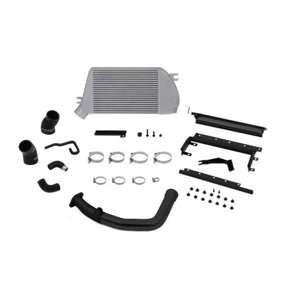 Mishimoto Race Top Mount Intercooler Kit Silver w/ Black Charge Pipe - 2015-2021 Subaru WRX