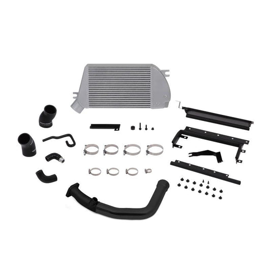 Mishimoto Race Top Mount Intercooler Kit Silver w/ Black Charge Pipe - 2015-2021 Subaru WRX