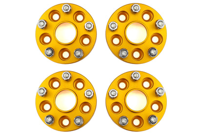 ISC Suspension 5x100 to 5x114.3 25mm Wheel Adapters Gold - Subaru Models (inc. 2002-2014 WRX)
