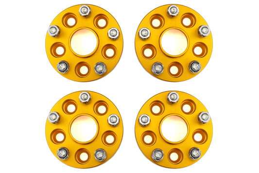 ISC Suspension 5x100 to 5x114.3 25mm Wheel Adapters Gold - Subaru Models (inc. 2002-2014 WRX)