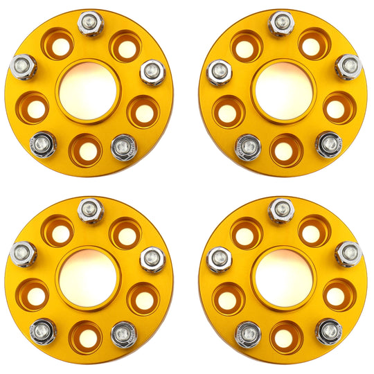 ISC Suspension 5x100 to 5x114.3 25mm Wheel Adapters Gold - Subaru Models (inc. 2002-2014 WRX)