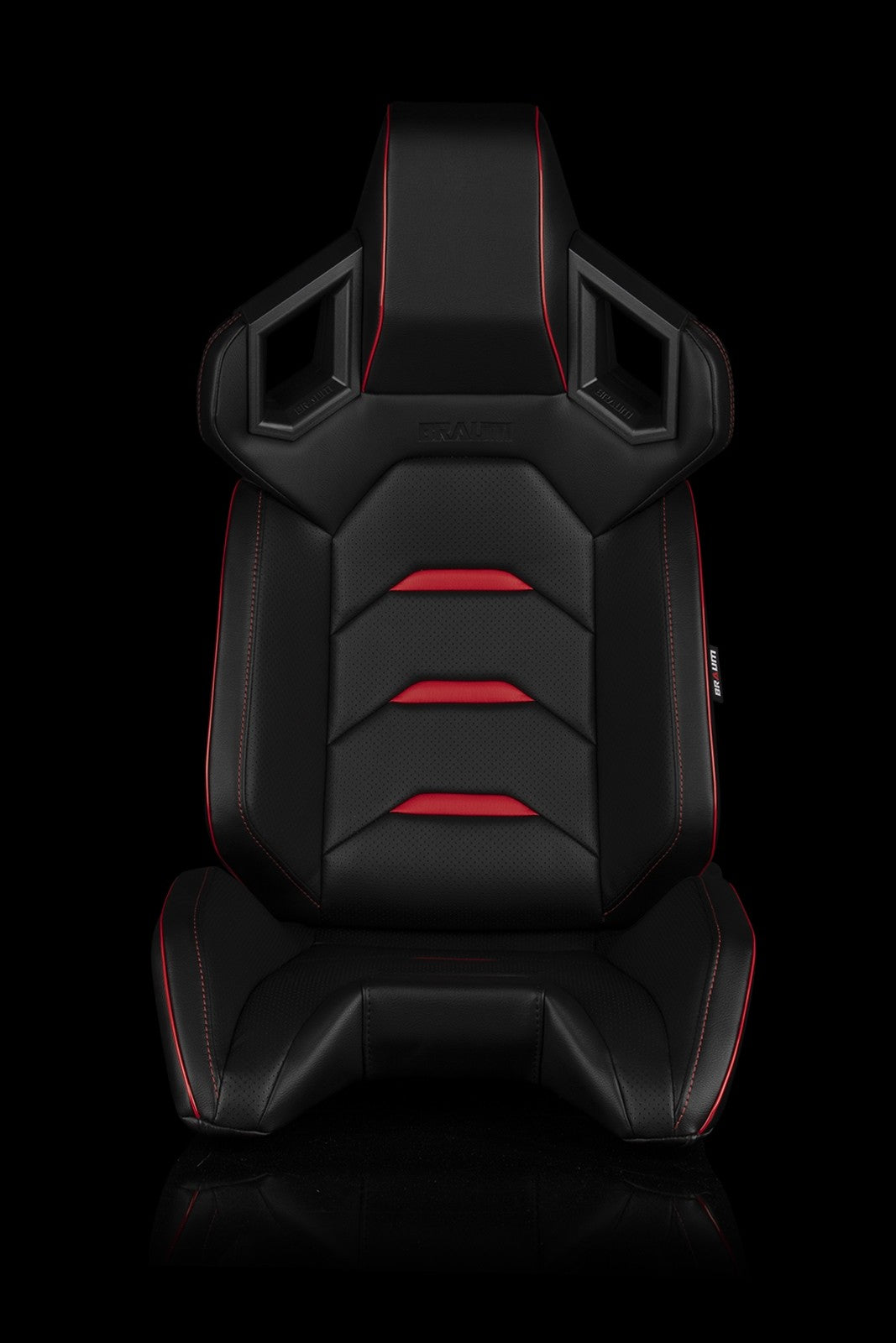 BRAUM ALPHA-X Series Sport Seats - Black / Red - Universal