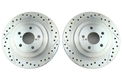 Stoptech C-Tek Sport Drilled and Slotted Rear Rotor Pair - Subaru Models (inc. 2006-2007 WRX / 2005-2009 Legacy GT)