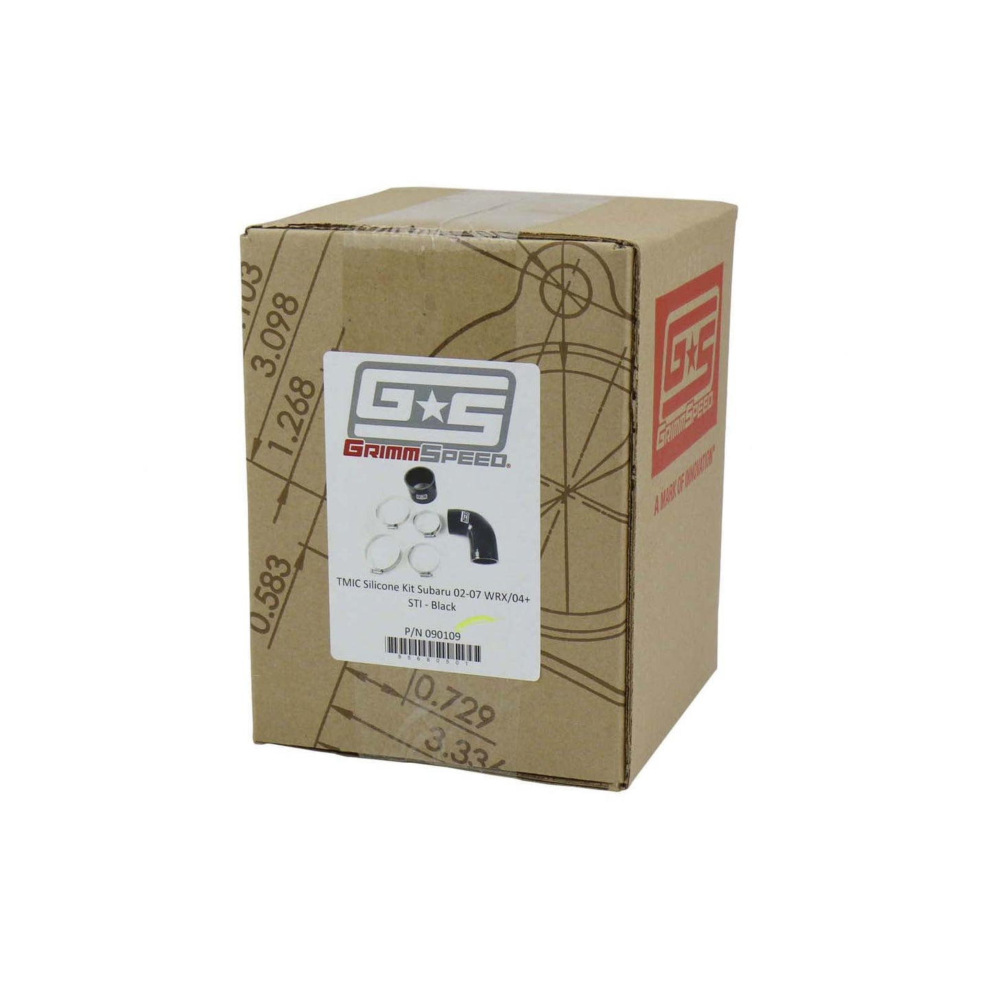 Grimmspeed Top Mount Intercooler Silicone Coupler Kit Black - Subaru Models (inc. 2002-2007 WRX / 2004+ STI)