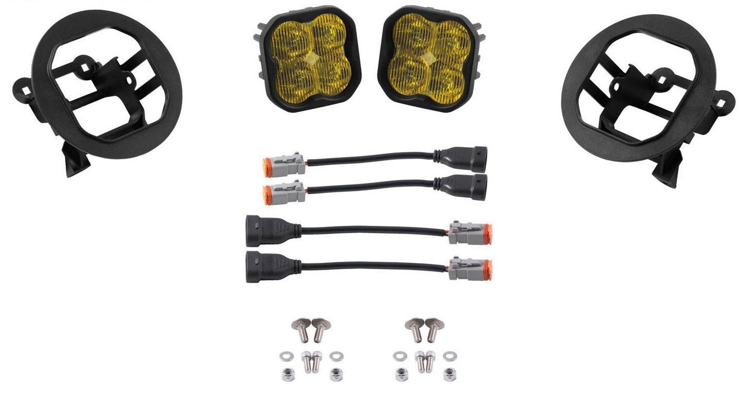 Diode Dynamics SS3 Type OB Fog Light Kit Sport Yellow - 2015-2019 Subaru Outback