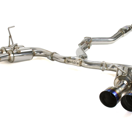 Invidia Gemini R400 Single Layer Cat Back Exhaust - Titanium Burnt Tips - 2010-2014 Subaru WRX / 2011-2014 STI (Sedan Only)