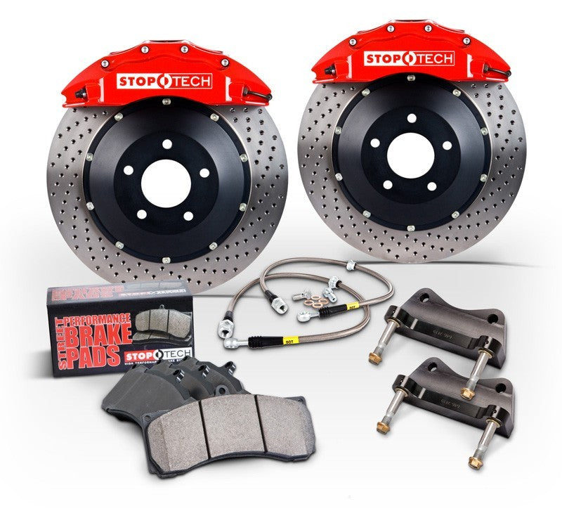 Stoptech ST-40 Big Brake Kit Front 355mm Red Slotted Rotors - 2013-2016 Scion FR-S / 2013-2020 Subaru BRZ / 2017-2019 Toyota 86