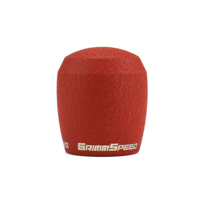 GrimmSpeed Stubby Shift Knob Stainless Steel Red - Subaru 6MT Models (inc. 2004+ STI / 2013+ BRZ)