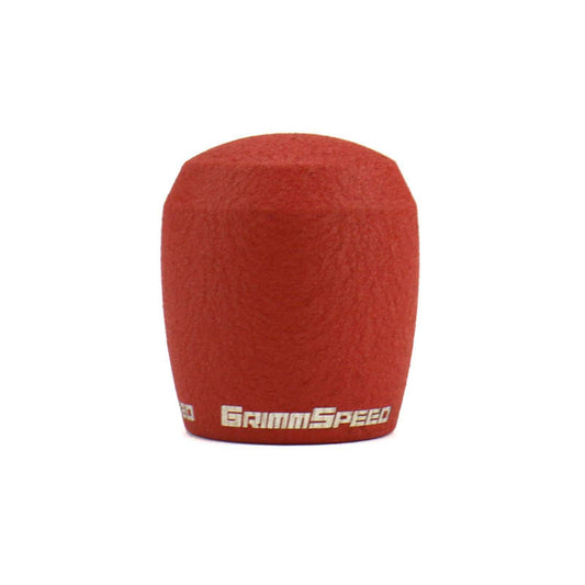 GrimmSpeed Stubby Shift Knob Stainless Steel Red - Subaru 6MT Models (inc. 2004+ STI / 2013+ BRZ)