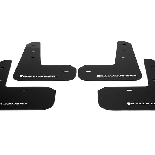 Rally Armor UR Mudflaps Black Urethane White Logo - 2013-2021 Scion FR-S / Subaru BRZ / Toyota 86