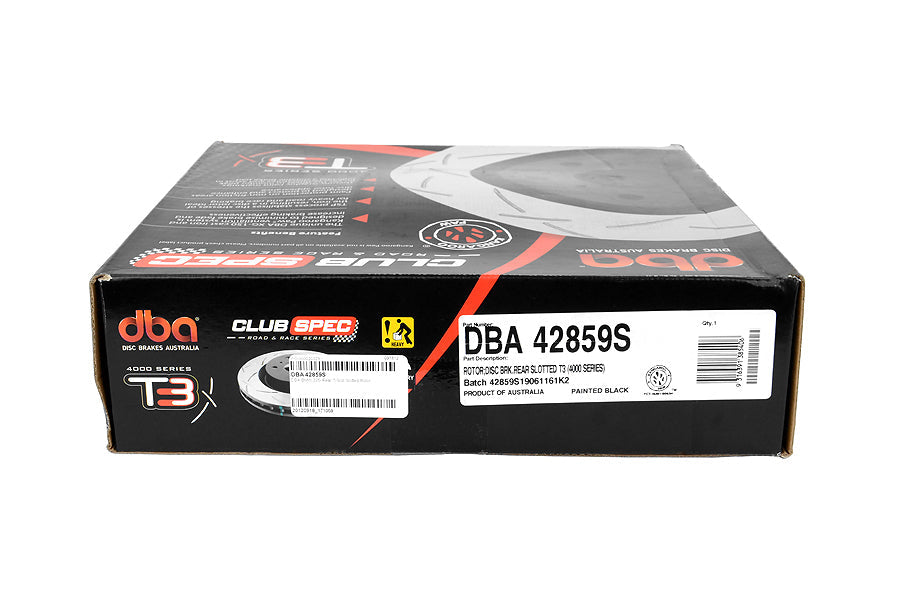 DBA 4000 Series T-Slot Slotted Rear Rotor Single - BMW Models (inc. 2007-2011 335i / 2007-2008 335xi)