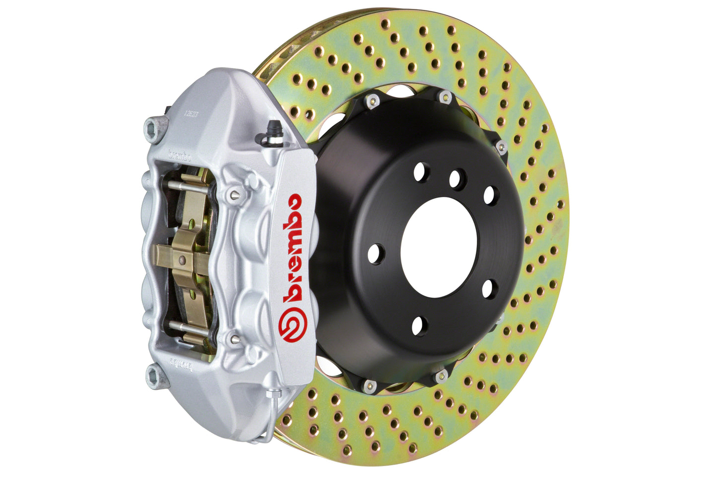 Brembo GT Systems 4 Piston Rear Big Brake Kit Silver Drilled Rotors - 2015-2017 Ford Mustang EcoBoost