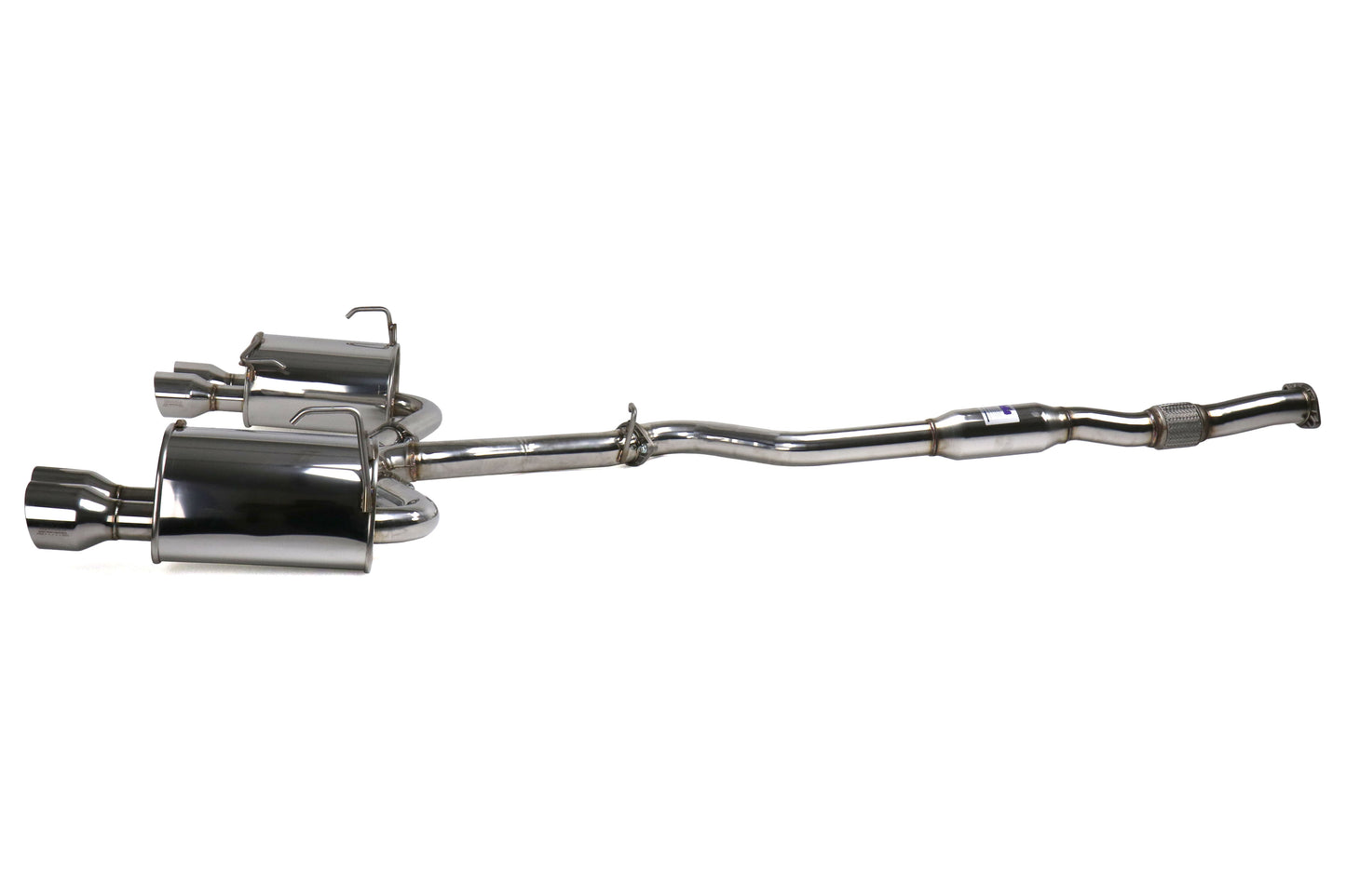 Invidia Q300 Quad Tipped Cat Back Exhaust - Single Layer Stainless Steel Tips - 2011-2014 Subaru WRX / STI Sedan