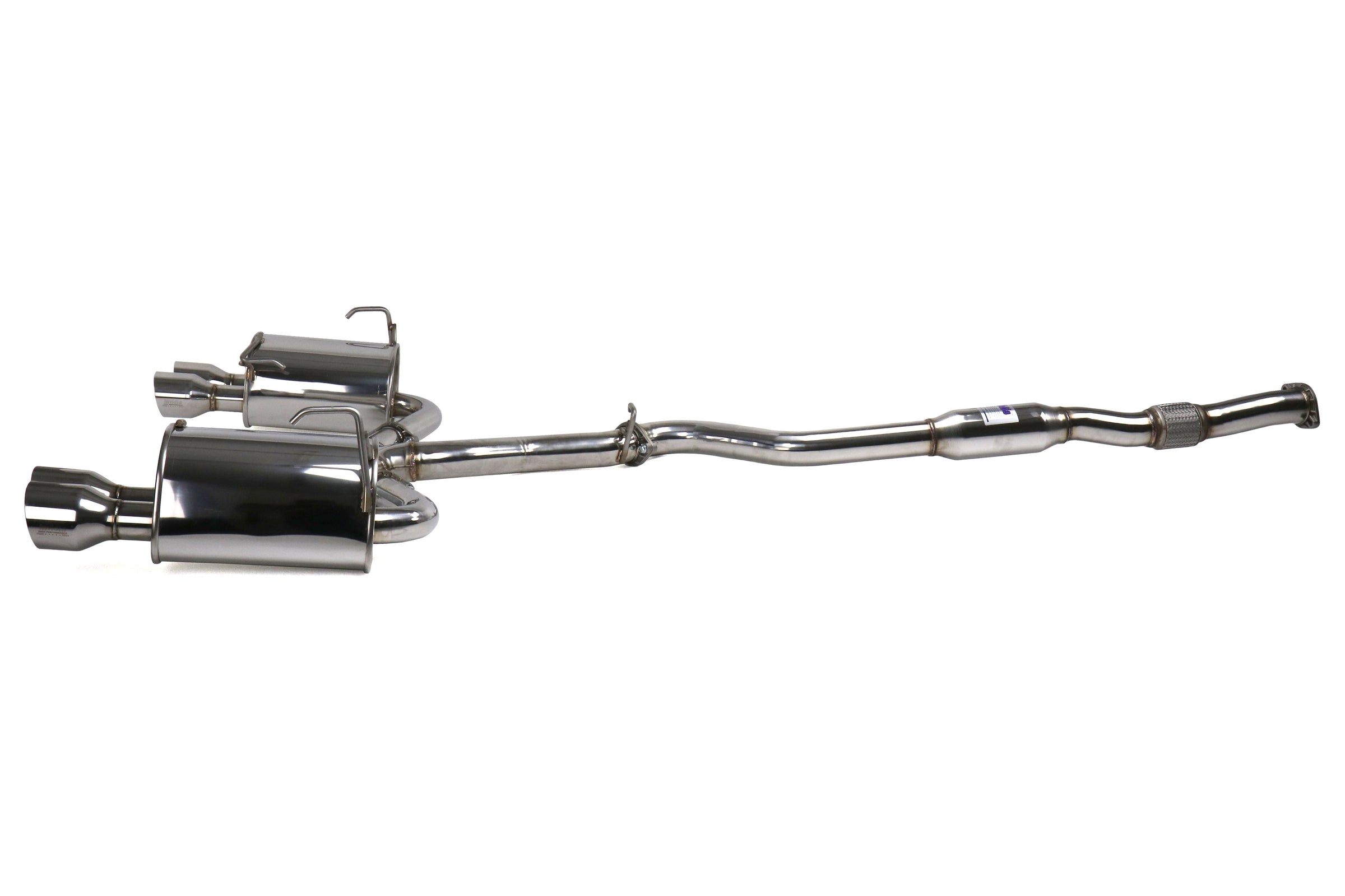Invidia Q300 Quad Tipped Cat Back Exhaust - Single Layer Stainless Steel Tips - 2011-2014 Subaru WRX / STI Sedan
