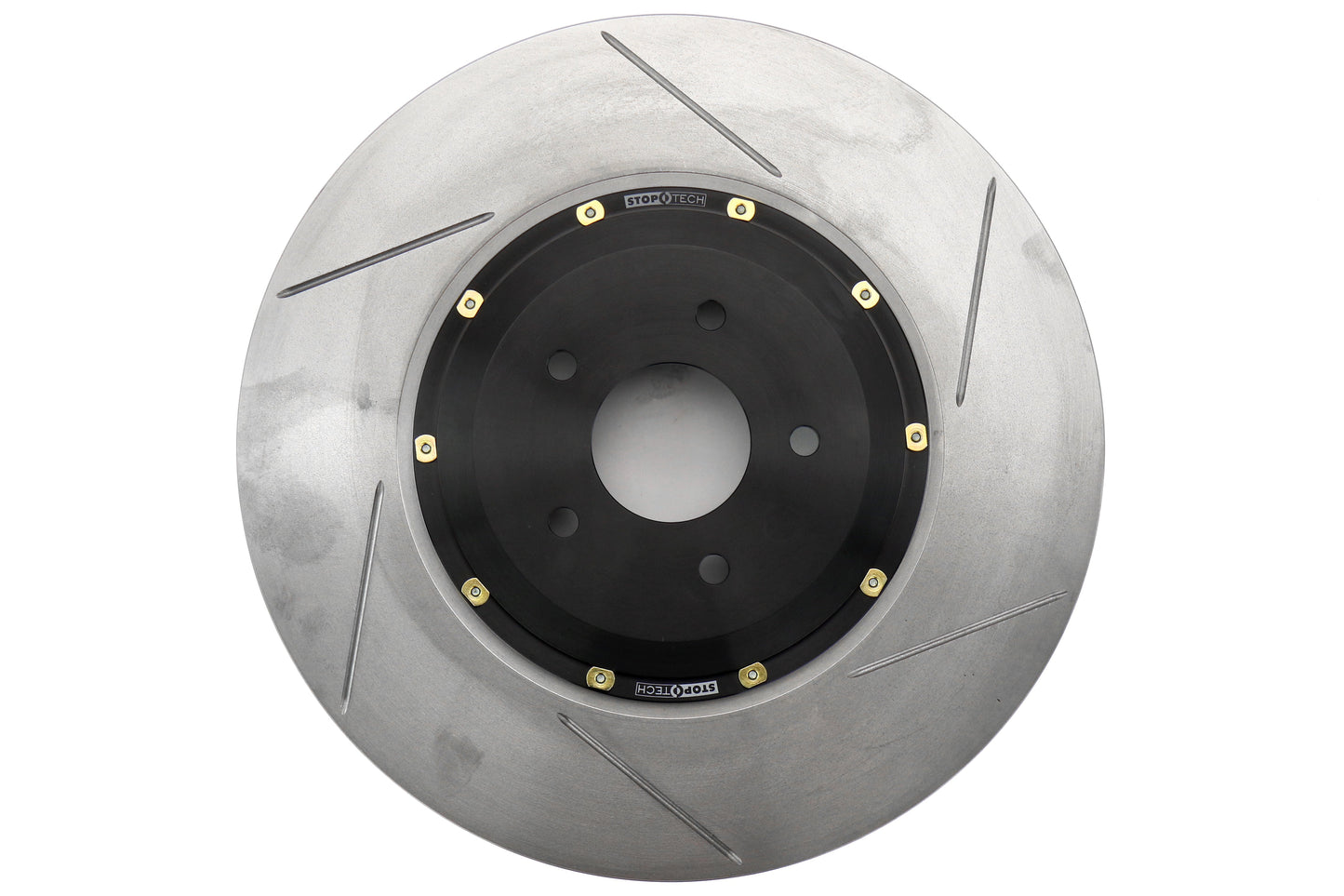 Stoptech 2 Piece AeroRotor and Hat 380x34 Slotted Right Front - 2009-2024 Nissan GT-R