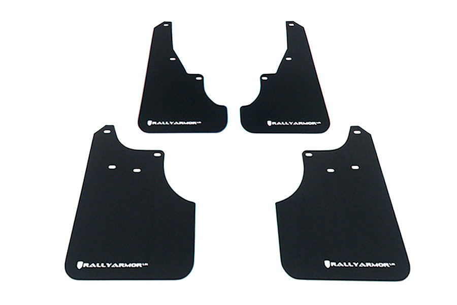 Rally Armor UR Mudflaps Black Urethane White Logo - 2009-2013 Subaru Forester