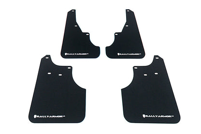 Rally Armor UR Mudflaps Black Urethane White Logo - 2009-2013 Subaru Forester