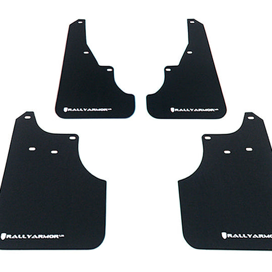 Rally Armor UR Mudflaps Black Urethane White Logo - 2009-2013 Subaru Forester