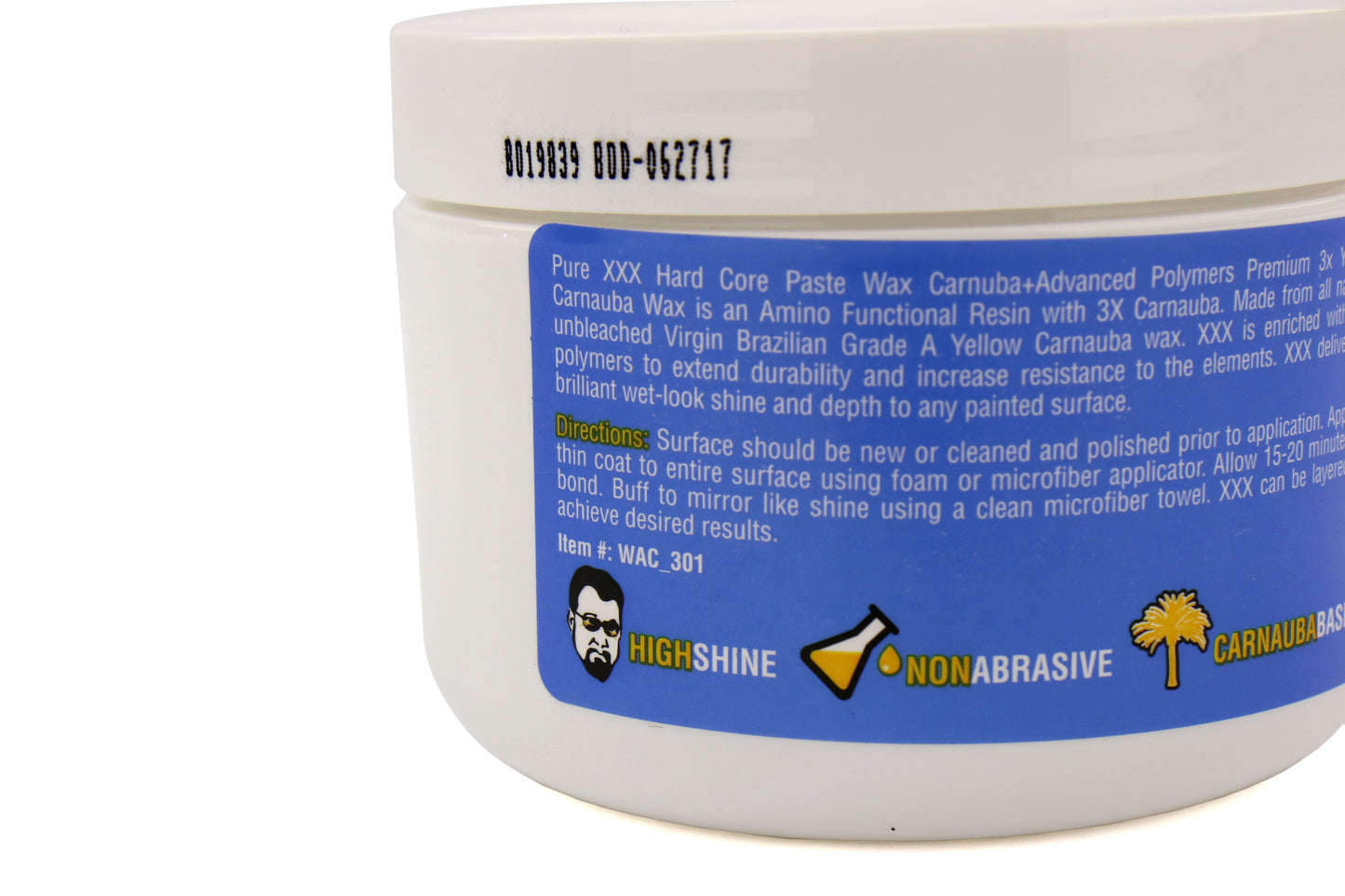Chemical Guys XXX Hard Core Pure Carnauba Paste Wax (8 oz) - Universal