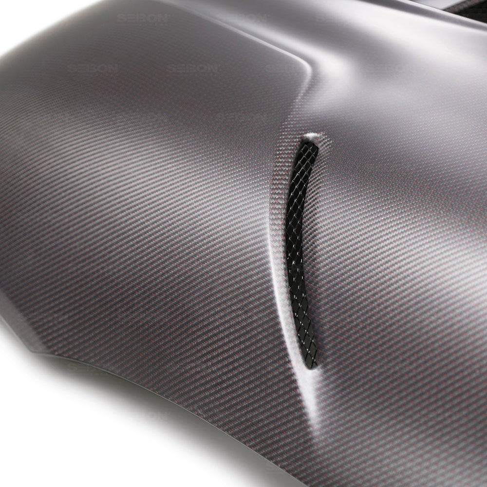 Seibon TS-Style Red Dry Carbon Hood - 2020-2024 Toyota Supra