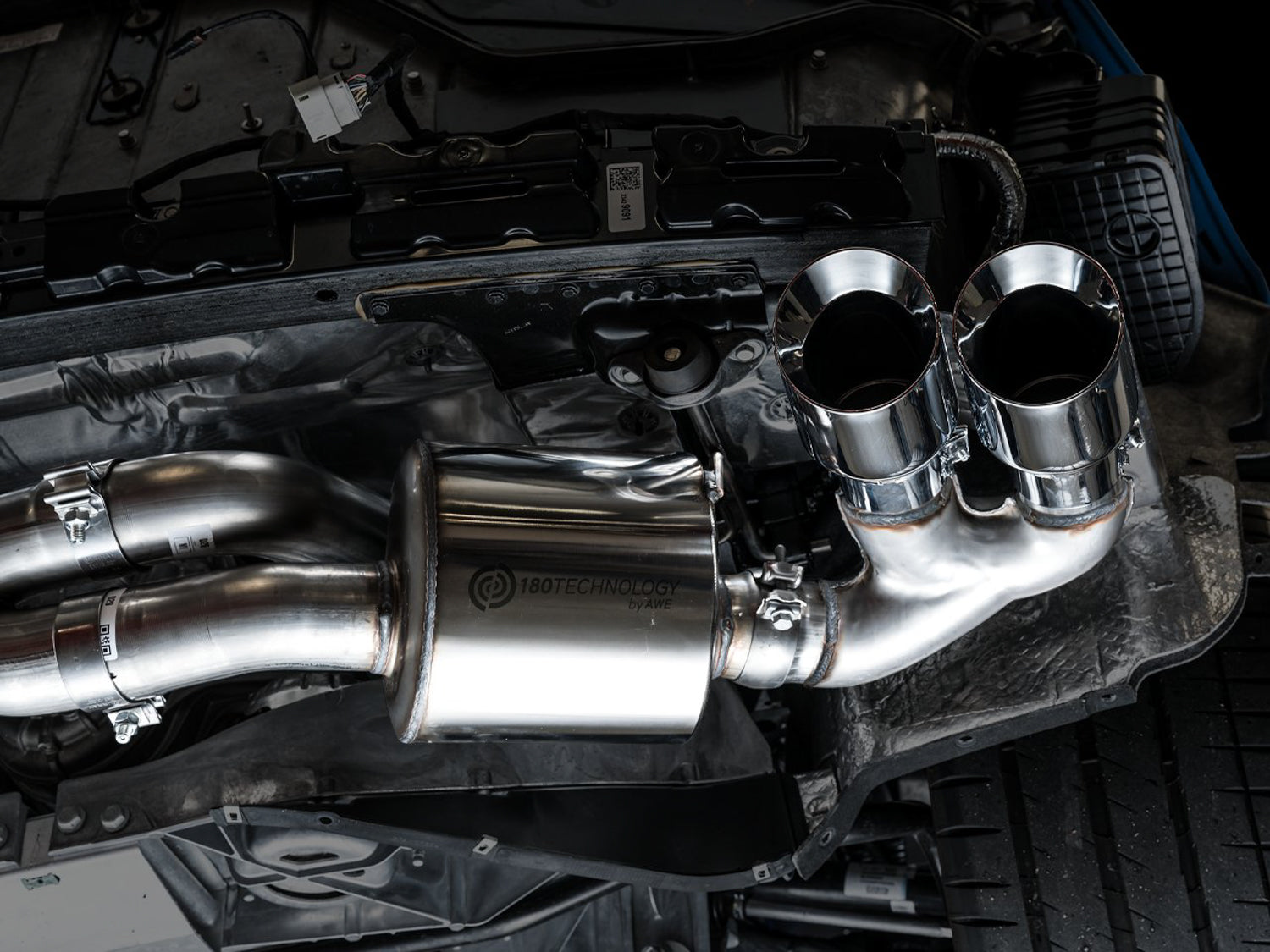 AWE Touring Edition Exhaust for C8 Corvette -- Chrome Silver Tips