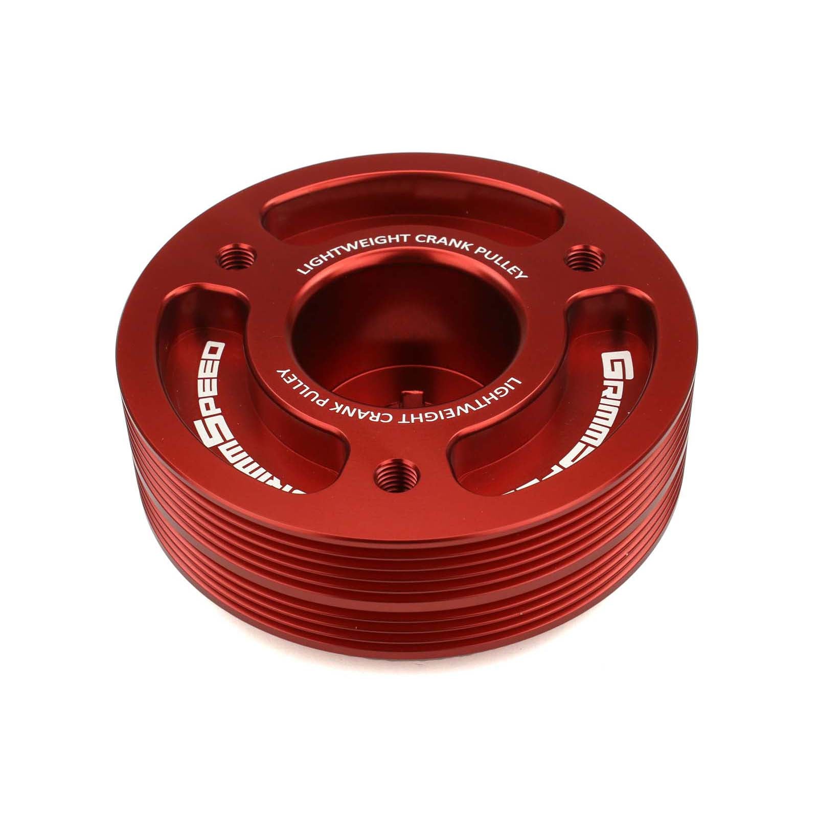 GrimmSpeed Lightweight Crank Pulley Red - Subaru Models (inc. 2002-2014 WRX / 2004+ STI)