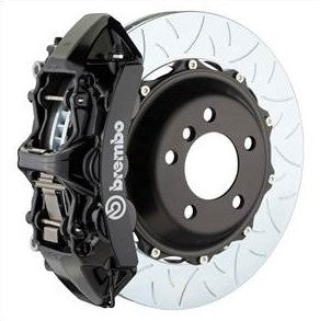 Brembo GT Systems 6 Piston Front Big Brake Kit Black Slotted Rotors - 2004-2021 Subaru STI