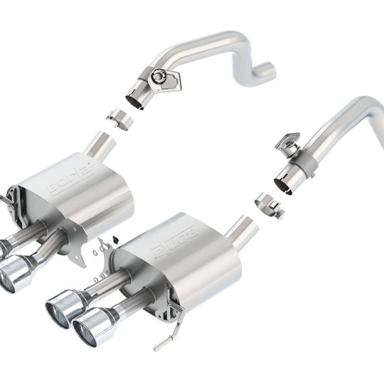 Borla 14-15 Chevy Corvette C7 w/ AFM w/o NPP S Type Rear Section Exhaust Quad Rd RL Tips