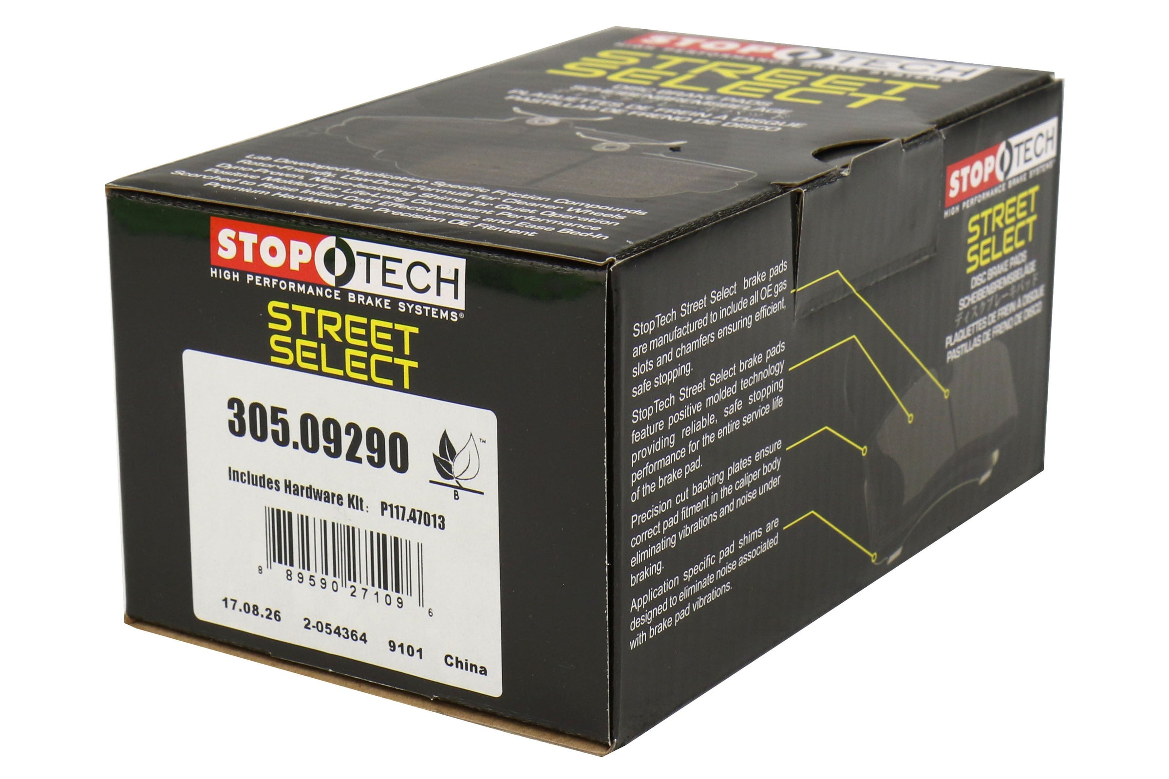 Stoptech Street Select Front Brake Pads - Subaru Models (inc. 2003-2005 WRX / 2003-2010 Forester)