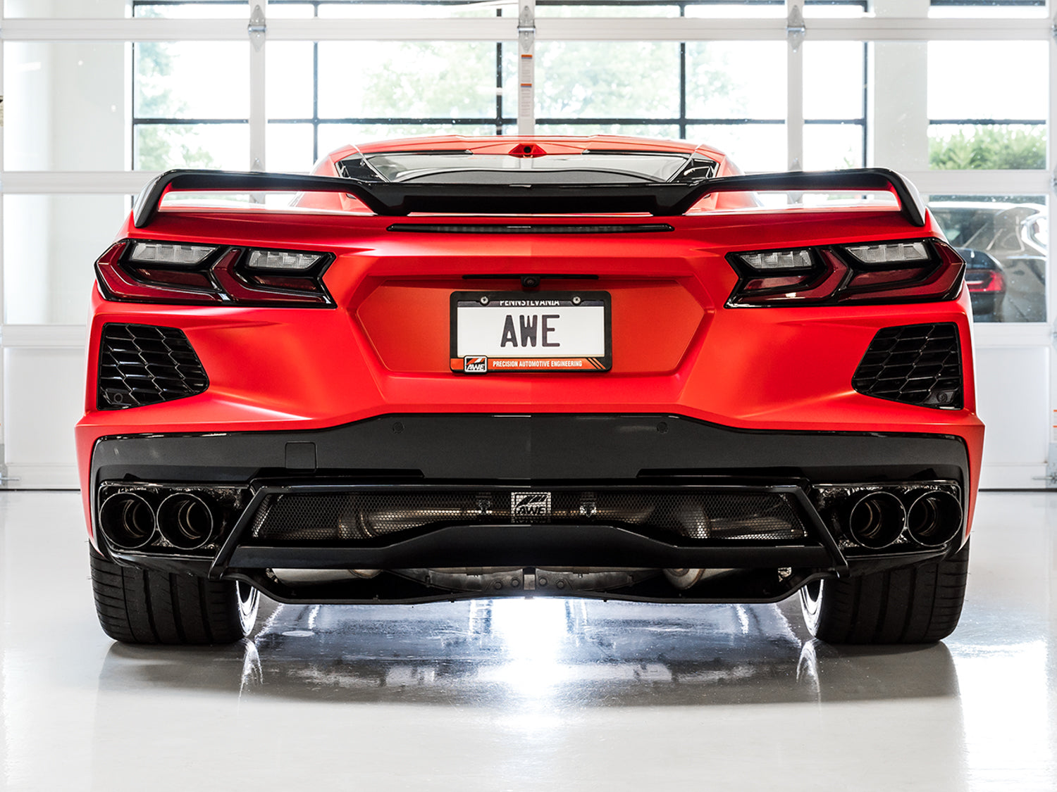 AWE Touring Edition Exhaust for C8 Corvette -- Diamond Black Tips