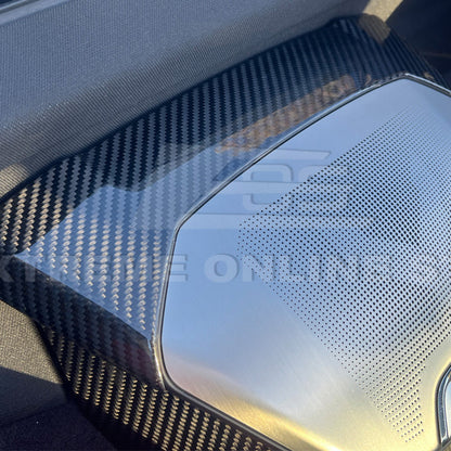 Corvette C8 DRY CARBON FIBER Upper Waterfall Speaker Cover