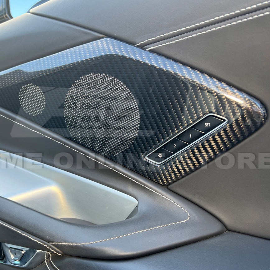Corvette C8 DRY CARBON FIBER Door Speaker Cover