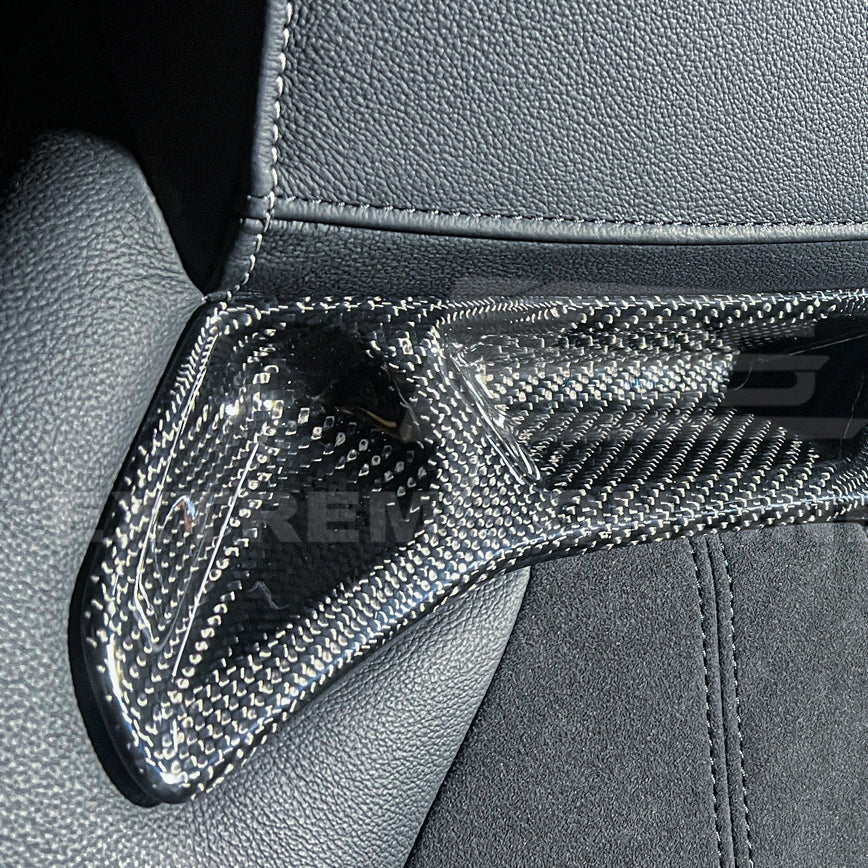 2020-Up Toyota Supra Carbon Fiber Seat Chrome Delete Cover