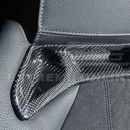 2020-Up Toyota Supra Carbon Fiber Seat Chrome Delete Cover