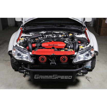 Grimmspeed Front Mount Intercooler Kit Black Core w/ Black Piping - 2008-2014 Subaru WRX / STI