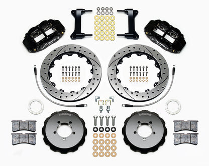 Wilwood FNSL6R 12.88in Front Kit Drilled / Slotted Black - 2013-2021 Scion FR-S  / Subaru BRZ / Toyota 86