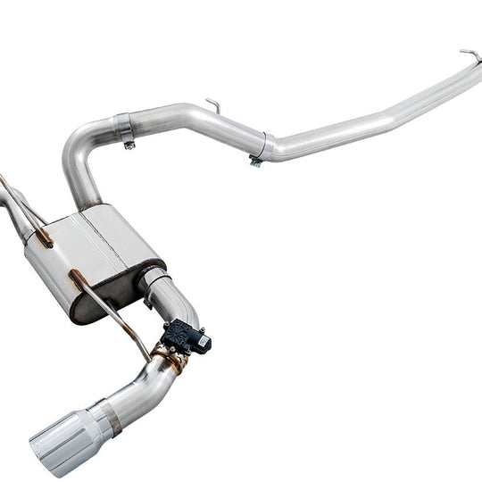 AWE SwitchPath™ Cat-Back Exhaust with Remote (Chrome Silver Tips) - 2016-2018 Ford Focus RS