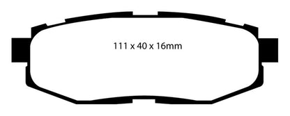 EBC 12+ Scion FR-S 2 Yellowstuff Rear Brake Pads