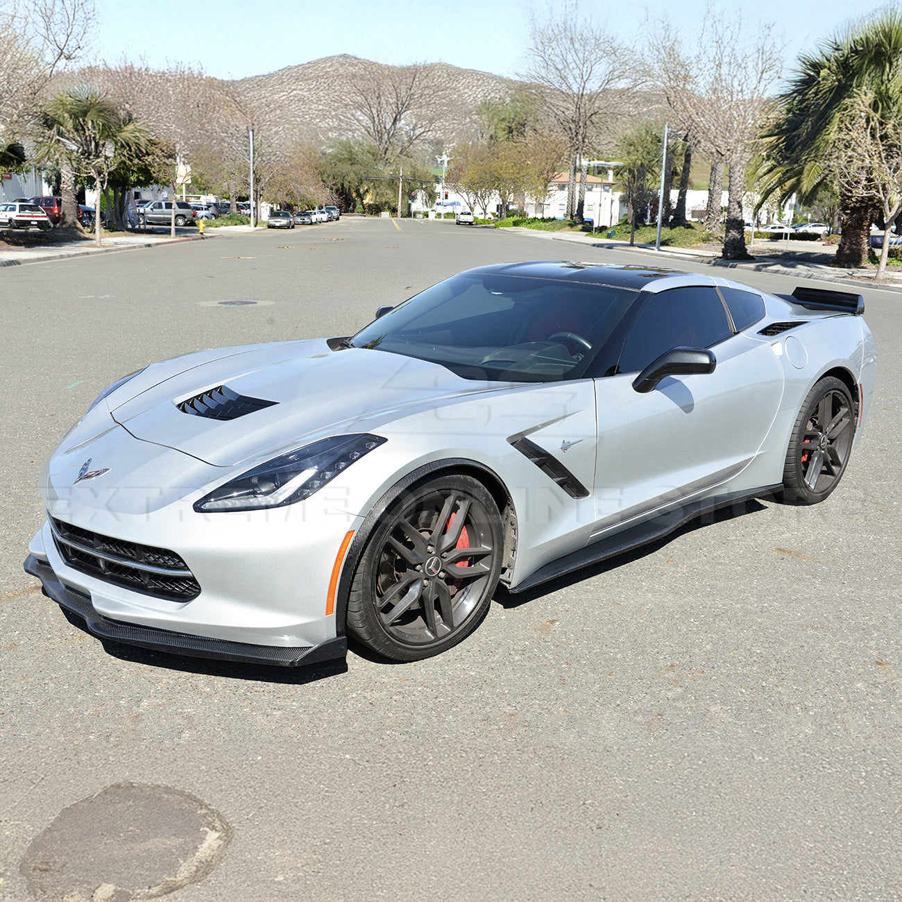 Chevrolet Corvette C7 Stage 2 Front Splitter With Side End Caps